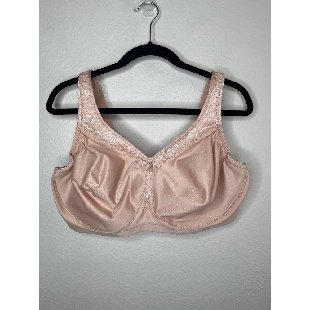 Glamorise Womens Beige Full-Figure Magic Lift Soft Cup Bra Size 42F 1007